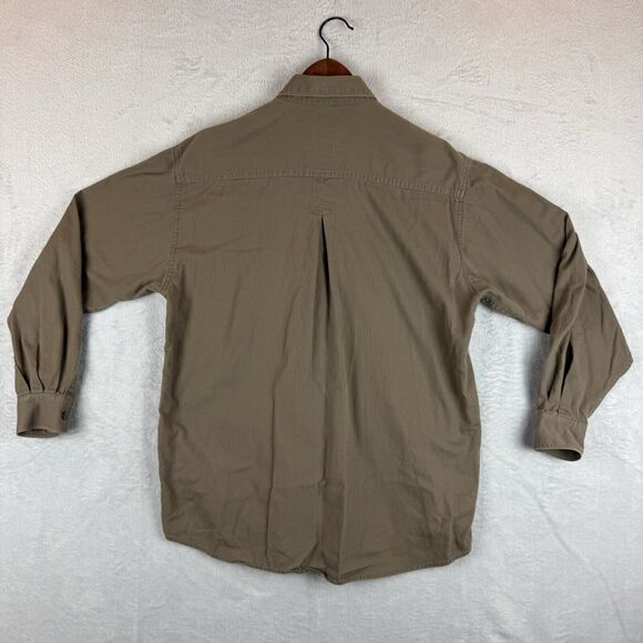 Bruno Shirt Mens Medium Brown Long Sleeve Button Down Cotton Casual Washable - Picture 2 of 8